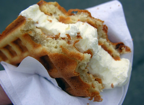 Cream into Ice pancake waffle Sharing Flickr CNE Hot how make mix Photo batter to  Waffle